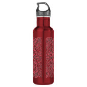 Bouteille D'eau Ornate Pink Flower Pattern (Dos)