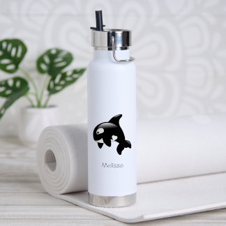 Bouteille D'eau Orque Baleine Nom Personnalisé