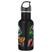 Bouteille D'eau Os, pizza et jeux : quand un squelette connaît (Devant)