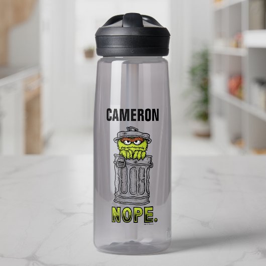Bouteille D'eau Oscar le Grouch - Non. | Ajouter Votre Nom