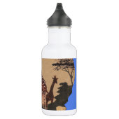 Bouteille D'eau Ougandais Wildlife Map Art Print/Graphic (Droite)