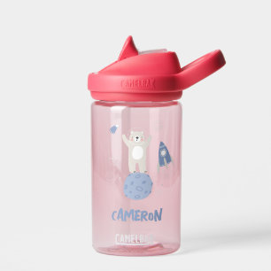 Bouteille D'eau Ours De Cartoon Mignonne Dans L'Espace