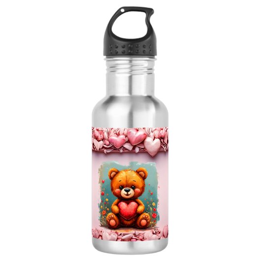 Bouteille D'eau Ours de dessin animé mignon (Devant)