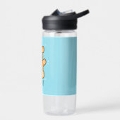 Bouteille D'eau Ours en peluche marron sur le bleu (Gauche)