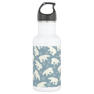 Bouteille D'eau Ours polaires d'hiver sans couture motif + vos idé