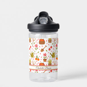 Bouteille D'eau Outils de jardinage mignon et Plante Motif sans co