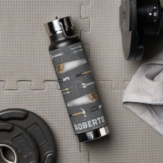 Bouteille D'eau Outils de travailleur rustiques (Salle de sport (pivotée))