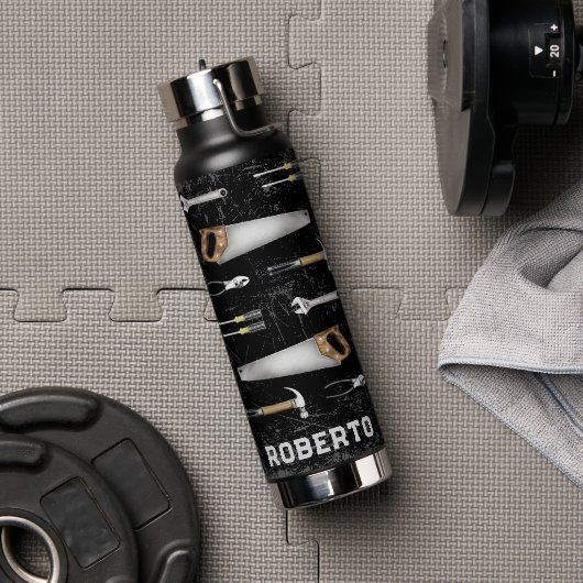 Bouteille D'eau Outils de travailleur rustiques (Salle de sport (pivotée))
