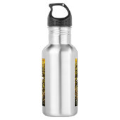 Bouteille D'eau Pack de loups sautant au-dessus d'un bûcher (Dos)