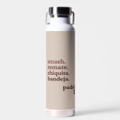 Bouteille D'eau Padel Water Bottle-Personalize Word Vibe Taupe (Avant)