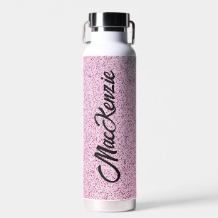 Bouteille D'eau Pailleté Rose et Vert Personnalisé