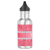 Bouteille D'eau Paillettes et diamants roses de Faux (Gauche)