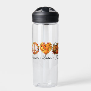 Bouteille D'eau Paix, Amour, Automne - Vibes d'automne douillettes