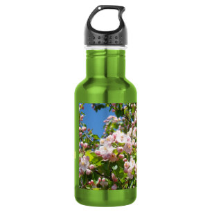 Bouteille D'eau Paix Amour Volleyball Fleurs Roses