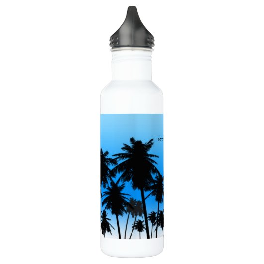 Bouteille D'eau Palm Trees Blue Beach Thème tropical (Gauche)