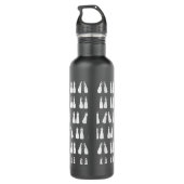 Bouteille D'eau Palmes de plongée Noir et Blanc Motif (Dos)