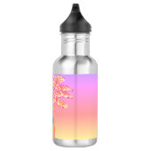 Bouteille D'eau Palmier rose Tropical Coucher de soleil Aloha (Droite)