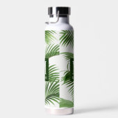 Bouteille D'eau Palmier vert tropical Monogramme (Plage)