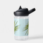 Bouteille D'eau Palmier Vert Tropical sur Fond Bleu Clair (Gauche)