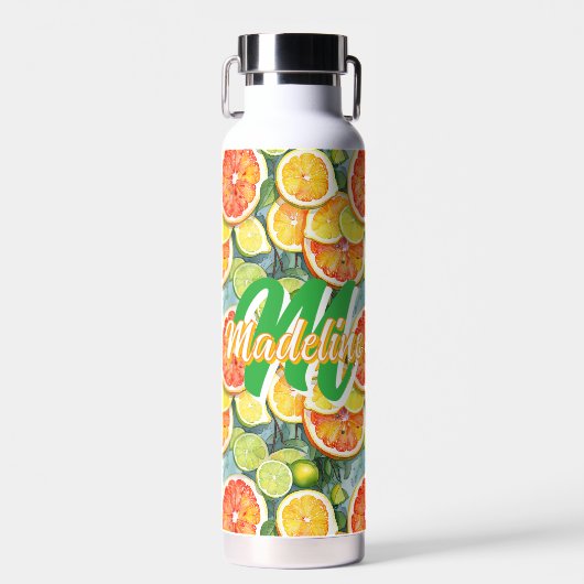Bouteille D'eau Pamplemousse, citrons, limons et oranges agrumes (Avant)