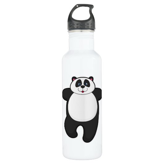 Bouteille D'eau Panda au Yoga Exercice d'étirement (Devant)
