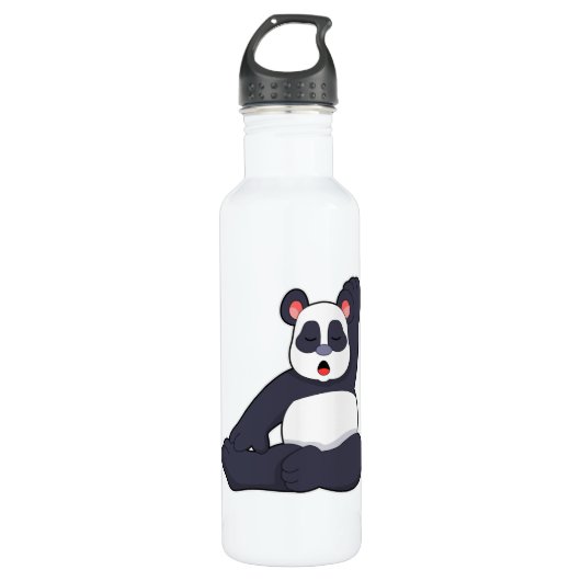 Bouteille D'eau Panda au Yoga Exercices d'étirement (Devant)