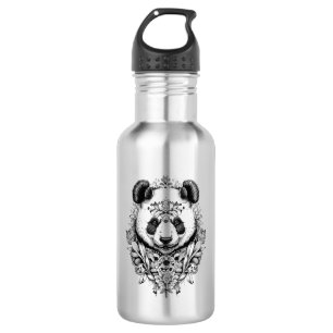 Bouteille D'eau Panda Bear Wild Animal Nature Illustration Art Tat