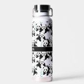Bouteille D'eau Panda Bears Motif graphique à personnaliser (Arrière)