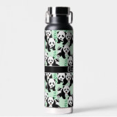 Bouteille D'eau Panda Bears Motif graphique Personnalisé (Avant)