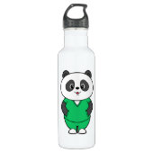 Bouteille D'eau Panda comme infirmière avec fumée (Devant)