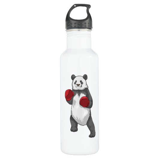 Bouteille D'eau Panda en boîte avec gants de boxe (Devant)