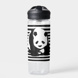 Bouteille D'eau Panda et rayures noirs et blancs