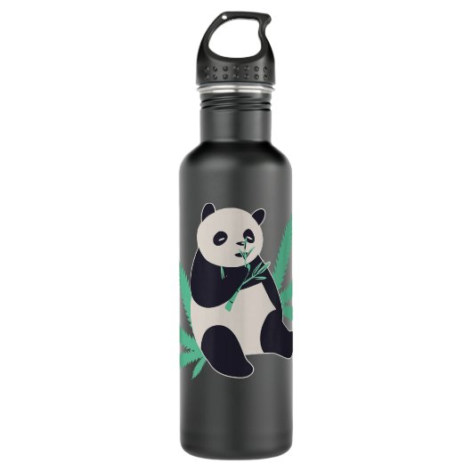 Bouteille D'eau Panda Fumer Weed amoureux des animaux cadeau (Devant)