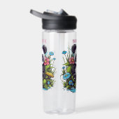 Bouteille D'eau panda mignon et fleurs (Droite)