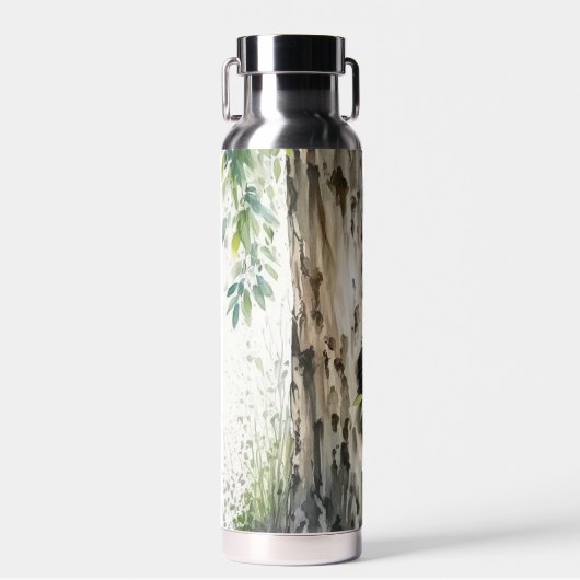 Bouteille D'eau Panda Ours Par Arbre (Avant)