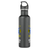 Bouteille D'eau Panneau Bleu Travailleur de construction Bodybuild (Dos)