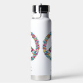 Bouteille D'eau Panneau de paix Flower Name personnalisé (Évier)