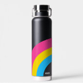 Bouteille D'eau Pansexual Pride Rainbow Flag Cool personnalisé (Arrière)