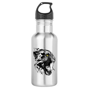 Bouteille D'eau Panther Wild Animal Nature Illustration Art tatoua