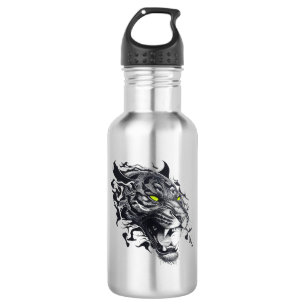 Bouteille D'eau Panther Wild Animal Nature Illustration Art tatoua