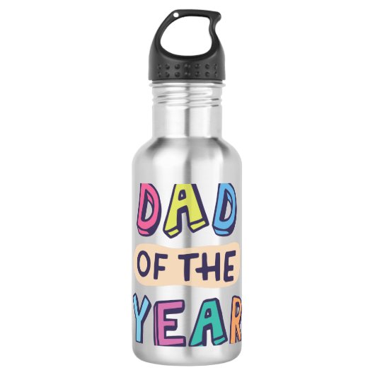 Bouteille D'eau Papa de l'année (Devant)