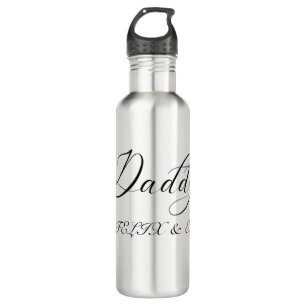 Bouteille D'eau Papa   Kids Names Modern Father's Day