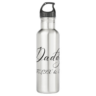 Bouteille D'eau Papa | Kids Names Modern Father's Day