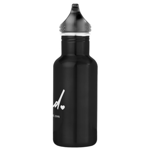 Bouteille D'eau Papa moderne Script Nom de l'enfant (Droite)