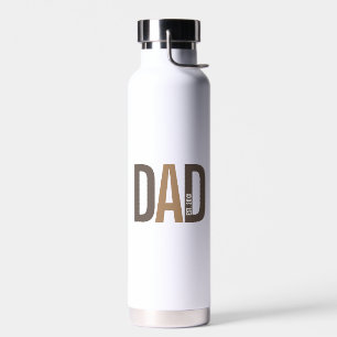 Bouteille D'eau Papa personnalisé Brown moderne établi