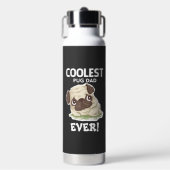 Bouteille D'eau Papa Pug le plus cool jamais (Salle de sport)