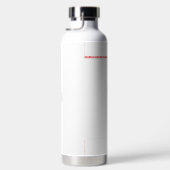 Bouteille D'eau papier peint design d'intérieur fleurs rouges, dos (Droite)