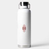 Bouteille D'eau papier peint design d'intérieur fleurs rouges, dos (Plage)