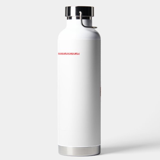 Bouteille D'eau papier peint design d'intérieur fleurs rouges, dos (Droite)