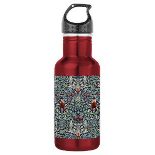 Bouteille D'eau Papier peint floral Morris Navy Blue Snakeshead